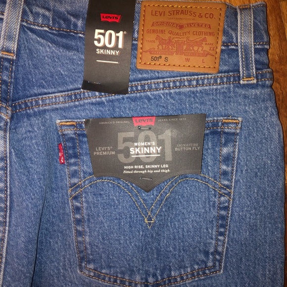 Levi’s Premium 501 Skinny Jeans - Picture 3 of 4